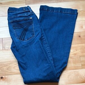 7 For All Mankind Dark Blue Flare Jeans